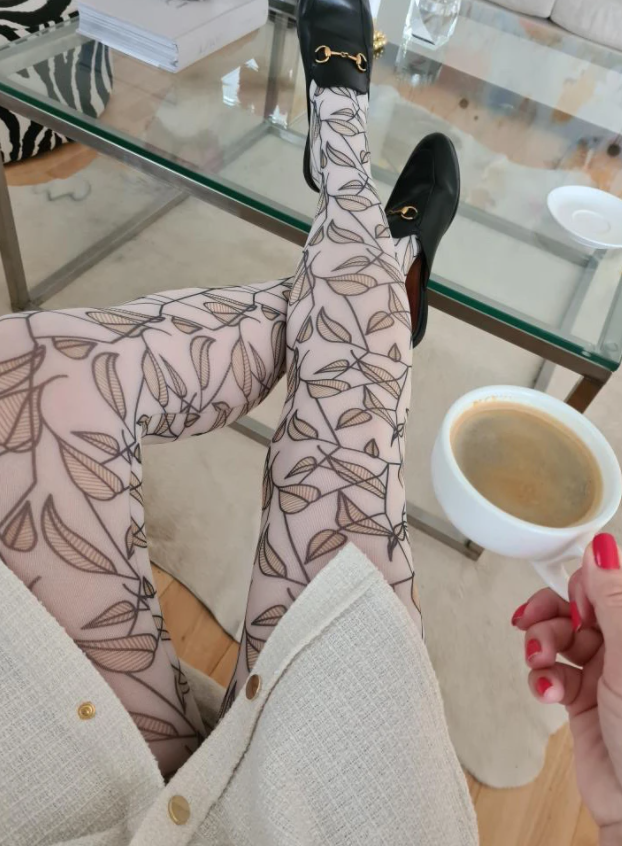 Julia String Leaf Strømpebuks Byline Denmark