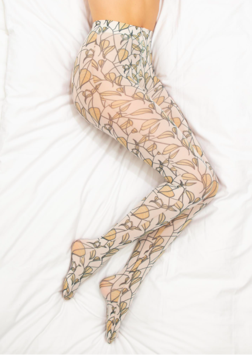 Julia String Leaf Strømpebuks Byline Denmark